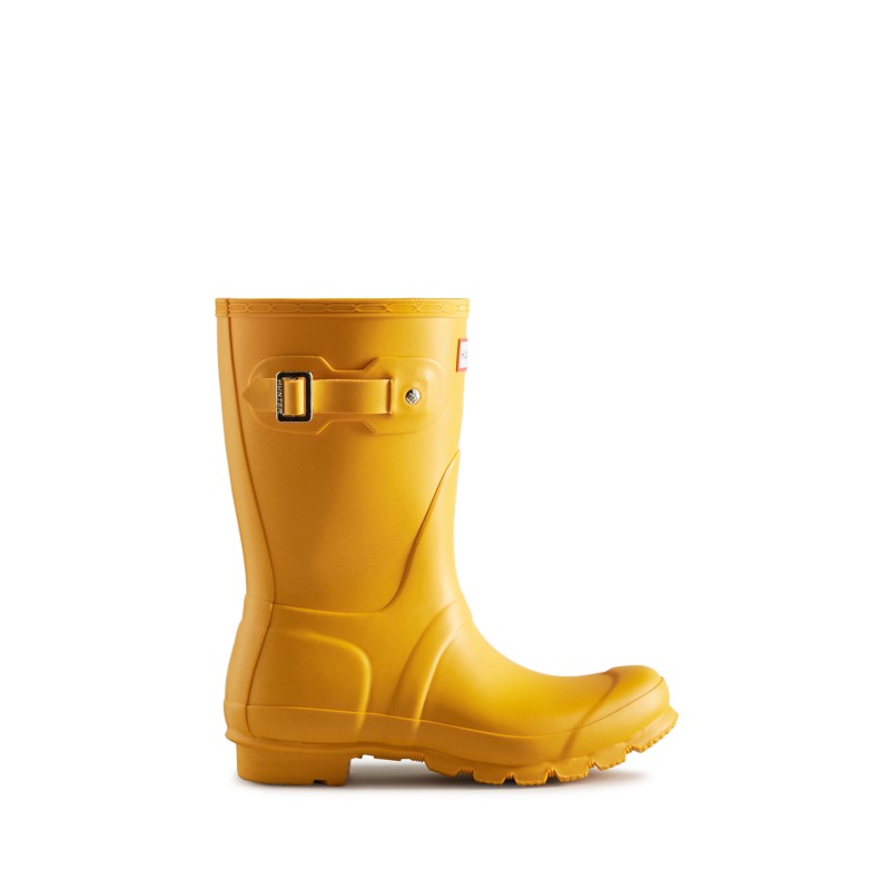 Hunter Original WFS1000RMA Short Wellington Boots in yellow.